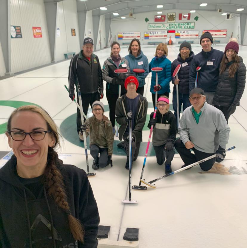 ECC members of all ages curling together